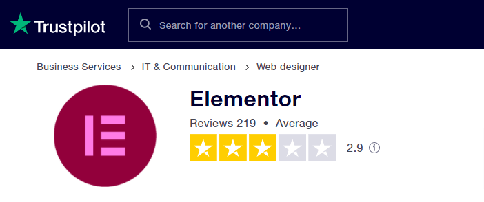 Elementor.com-Trustpilot-Review-Ratings