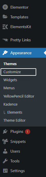 Wordpress-customizer-setting