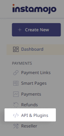 Navigate to API & Plugins under Payments