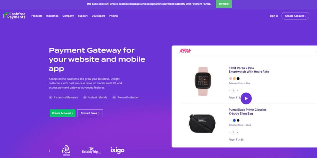 Cashfree Payments Gateway for WooCommerce