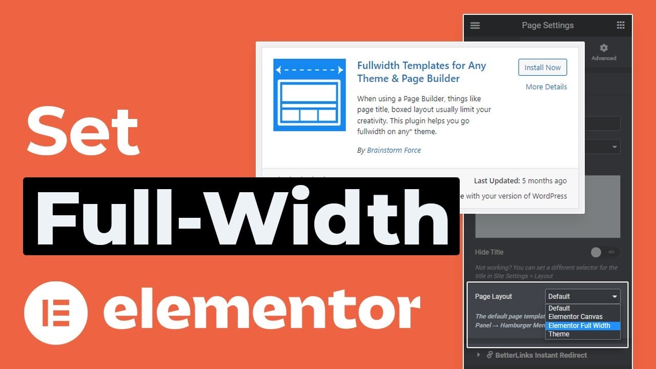 Video Guide Set Elementor Full Width