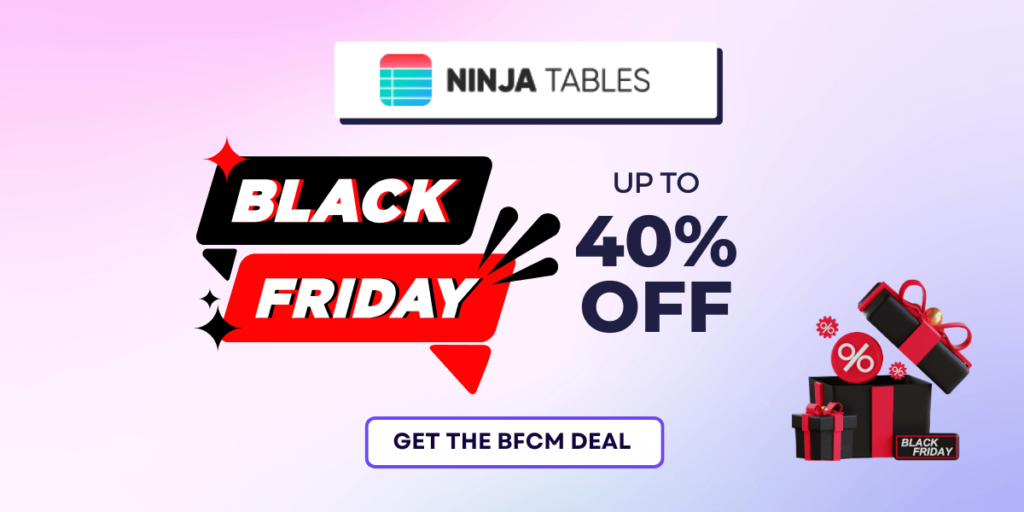 Ninja Tables Black Friday Deal - 40% OFF