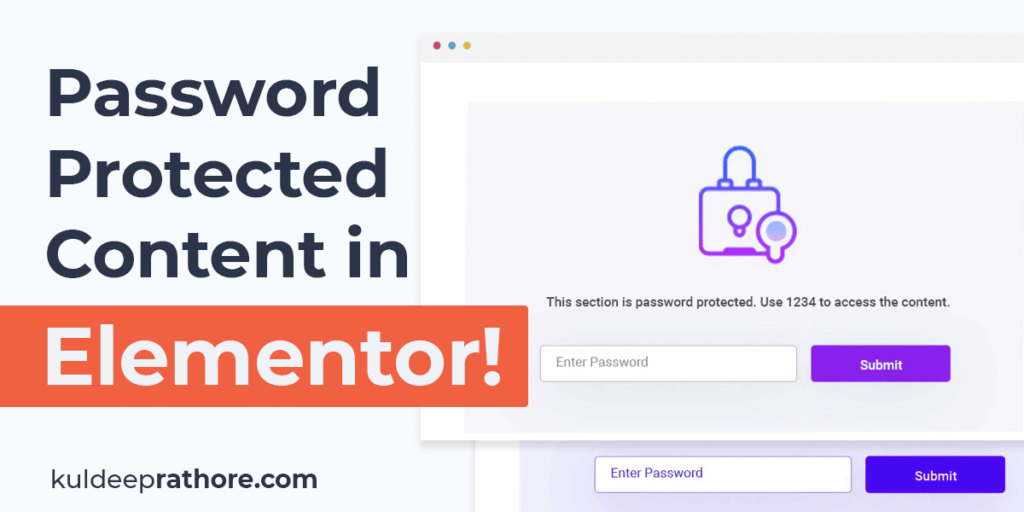 Easily Create Elementor Password Protected Page using Addons