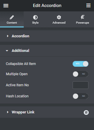 ElementsPack Pro Accordion Widget Options