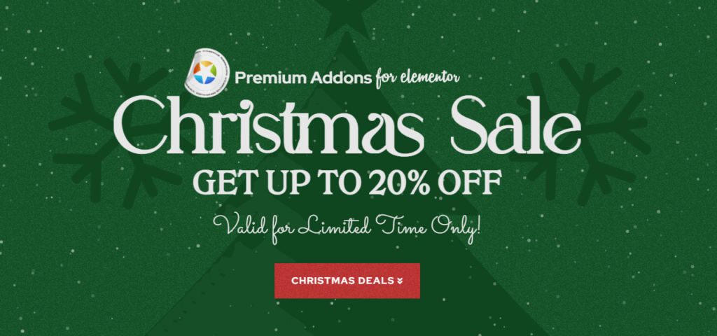 Premium Addons for Elementor Discount Code - Christmas Special Deal