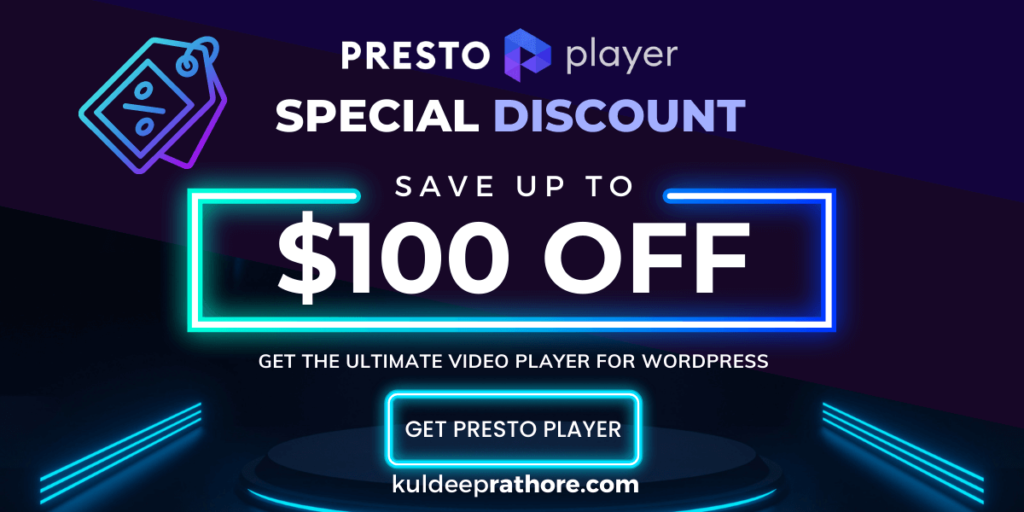 Presto Player Discount Code - Get $100 OFF with this Coupon Code