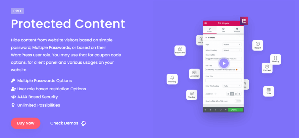 The Plus Addons Protected Content Widget