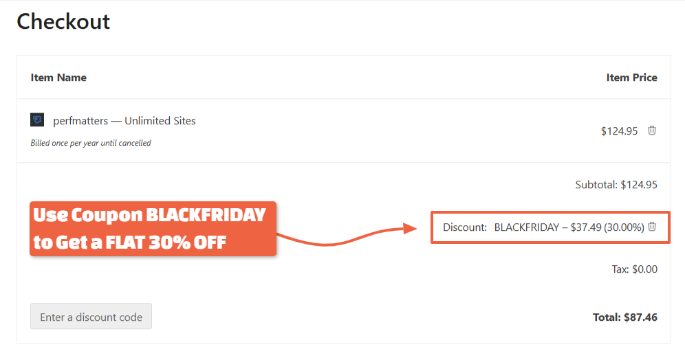 Perfmatters Black Friday Checkout 1