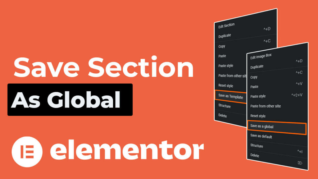 How to Save Section as Global in Elementor