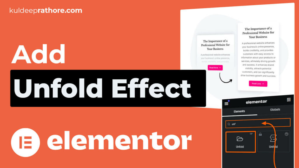 Best Elementor Unfold Widgets & How to Add Unfold Effect to your Elementor Website?