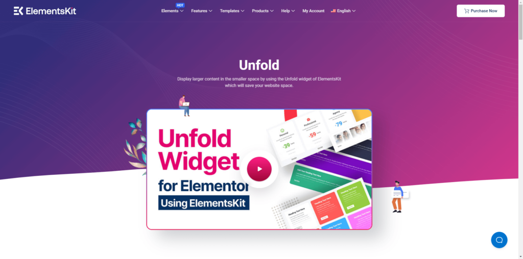 ElementsKit Unfold Widget