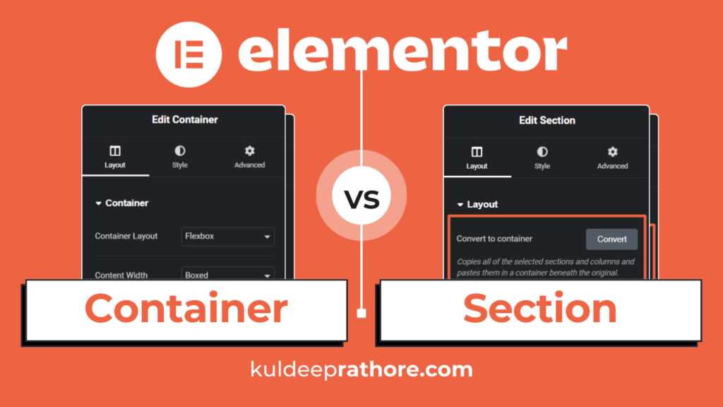 Elementor Container vs Section Layouts Explained