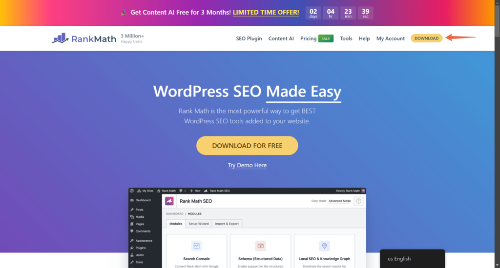 Rank Math SEO Download