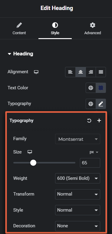 Setting Custom Elementor Font