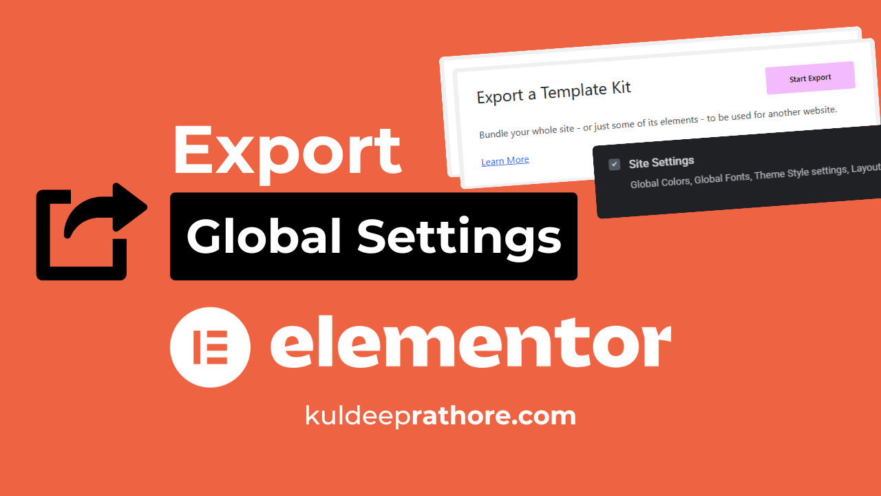 How to Export Elementor Global Settings Easily