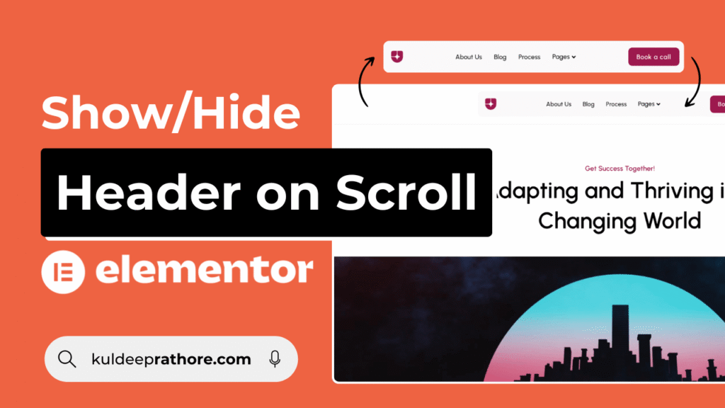 Elementor Hide Header on Scroll Down & Show on Scroll Up