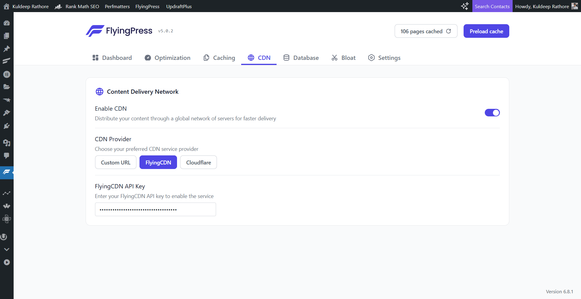 FlyingPress Settings - CDN Settings