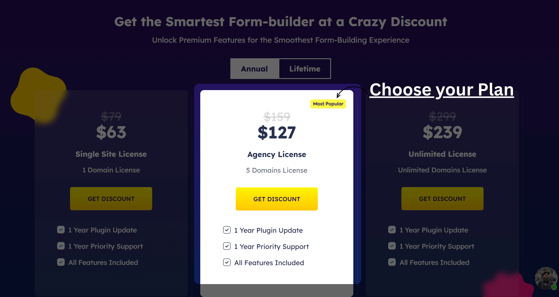 FluentForms Pricing Plans - 20 OFF Plans
