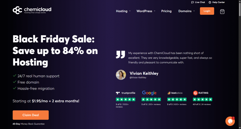 ChemiCloud Black Friday Sale Pricing (1)