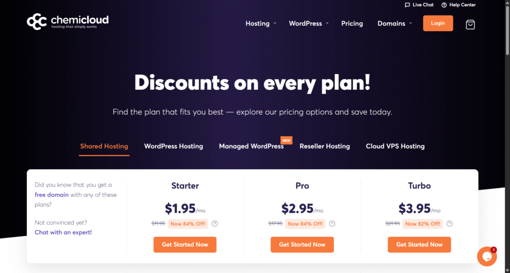ChemiCloud Pricing plans (1)