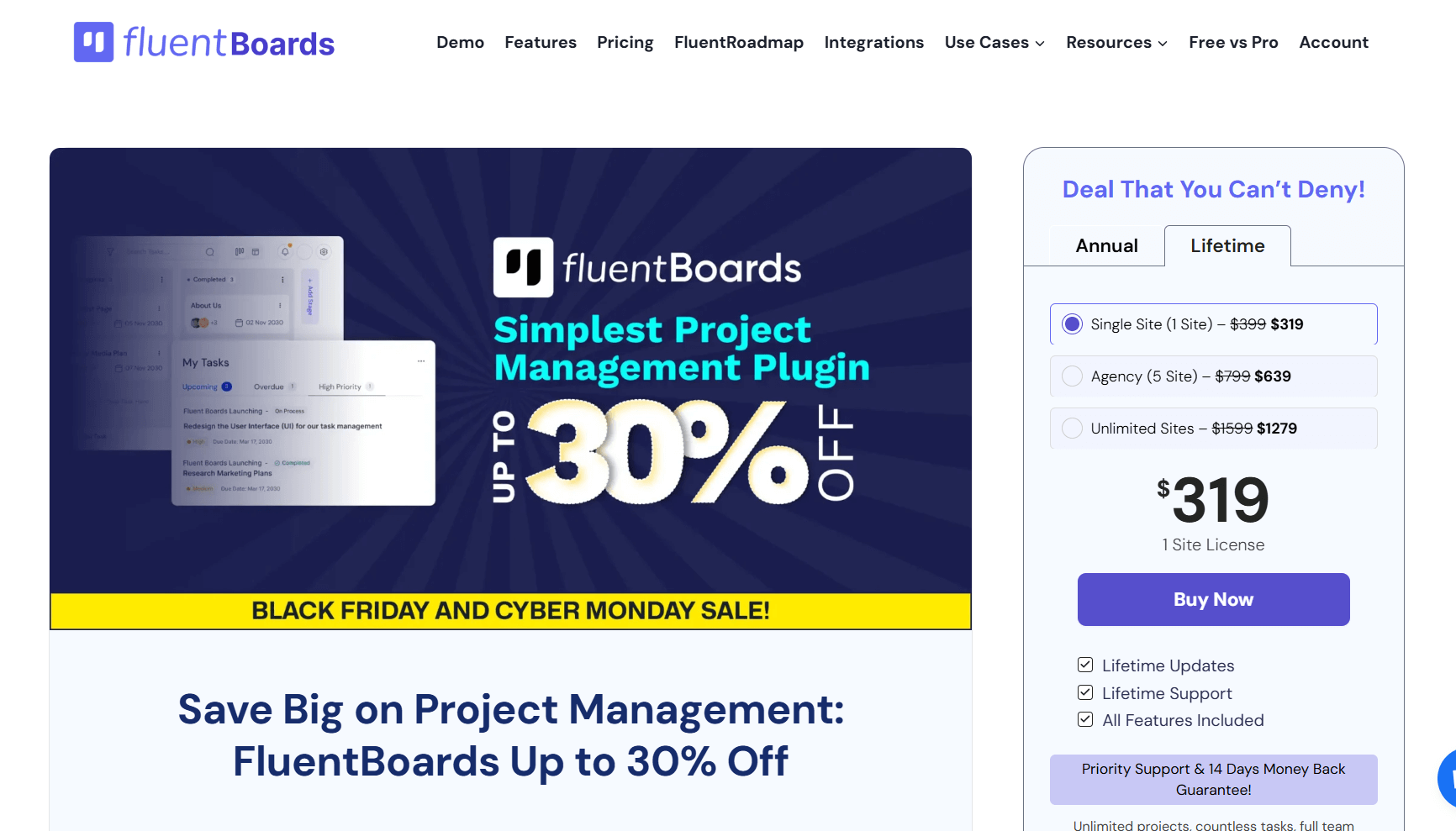 Fluent Boards black friday 2025 pricing plans